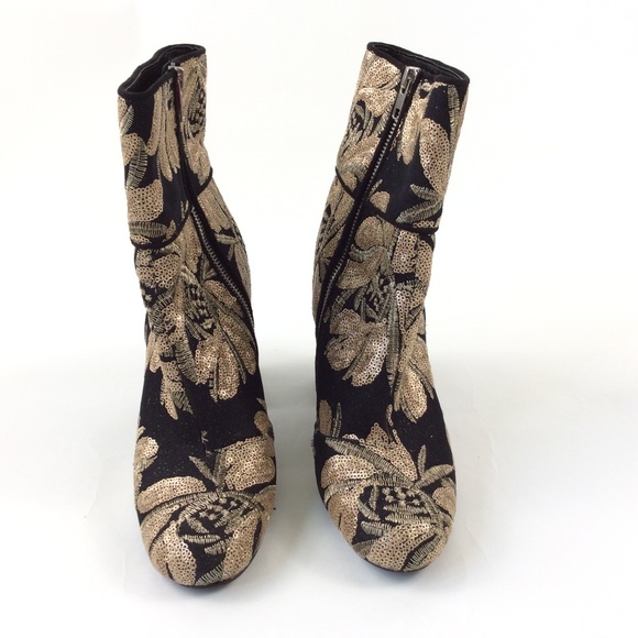 Steve Madden Goldie Sequin Embroidered Bootie - Picture 3 of 6